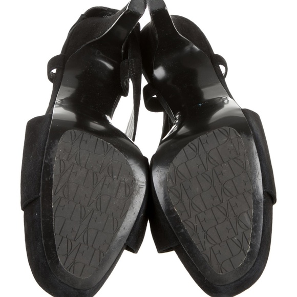 DIANE von Furstenberg  Black Platform Sandals Size 9.5 - Picture 5 of 5
